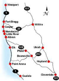Fort Bragg hotels and motels, Westport Bragg hotels and motels