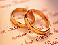 Wedding rings and wedding invitations